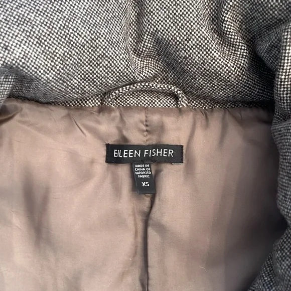 Eileen Fisher Wool blend Tweed Puff Vest sz XS - Picture 4 of 8